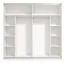 Armadio scorrevole Bogati 02 | Bianco lucido e specchio | 2 barre appendiabiti | 210 x 217 x 62,5 cm