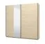 Armadio "Mitrovica" 01, color rovere chiaro, 1 anta a specchio, 2 scomparti, 2 barre appendiabiti, bordi in ABS, 220 x 61 x 217,5 cm