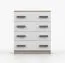 Cassettiera Smolikas 08 | Rovere Sonoma e Bianco | 4 cassetti | Maniglie Grigie | 90 x 80 x 40 cm