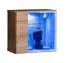Set 6 pensili Volleberg 110 con LED | Nero/Rovere Wotan | 80 x 150 x 25 cm | Apertura push