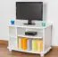 Mobile porta TV in pino massello laccato bianco | Junco 204 | 50 x 77 x 40 cm | Design moderno e robusto