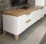 Mobile porta TV Safotu 01 | Bianco lucido e noce | 56 x 180 x 46 cm | Design moderno e funzionalità