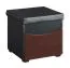 Sgabello contenitore Krasno 27 | Imbottito | Rovere naturale | 40 x 40 x 40 cm | Per soggiorno