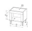 Set camera da letto completo "Barbe" 4 pezzi | Bianco opaco e rovere | Bordi ABS | Maniglie nere