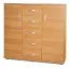 Cassettiera Kebumen 01 ontano | 120 x 120 x 40 cm | Design moderno e ampio spazio