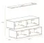 Set 2 mobili TV moderni con mensola a muro Balestrand 340 | Rovere Wotan | 110 x 130 x 40 cm | 4 scomparti