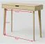 Scrivania Aurornis 64 | Pino massiccio naturale | 75 x 96 x 40 cm | Design moderno e robusto