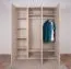 Armadio Fricourt 01 moderno | Beige/rovere chiaro | 195 x 145 x 50 cm | 9 scomparti, 2 appendiabiti | Robusto e resistente