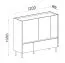 Cassettiera moderna Fricourt 08 | Beige e rovere chiaro | 105 x 120 x 40 cm | 6 scomparti, 2 cassetti | Montaggio semplice