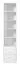 Armadio | Colore: bianco / nero | 50 x 50 x 225 cm | Maniglie in metallo | 1 anta | 2 cassetti | 4 ripiani | 5 scomparti | Nalut 02