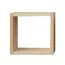 Mensola a muro in pino massello naturale Junco 283A | 30 x 30 x 12 cm | Design moderno e robusto