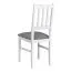 Poltrona da pranzo Orenburg bianca | Rivestimento grigio | Comfort schiuma T-25 | Faggio massiccio