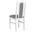 Sedia classica in legno di faggio massiccio bianco | Seduta grigia imbottita T-25 | Comfort ed eleganza
