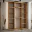 Armadio con ante scorrevoli rovere/nero | 235,2 x 170 x 45 cm | Design moderno | Ampio spazio | Per soggiorno