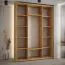 Armadio con ante scorrevoli rovere/nero | 235,2 x 170 x 45 cm | Design moderno | Ampio spazio | Per soggiorno