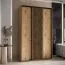 Armadio Mina 1,5 m rovere | Ante scorrevoli salvaspazio | Ampio spazio interno | Look moderno