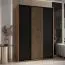 Armadio con ante scorrevoli rovere/nero | 235,2 x 170 x 45 cm | Design moderno | Ampio spazio | Per soggiorno