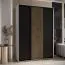 Armadio scorrevole Tharo bianco e nero | Ampio spazio salvaspazio | 235,2 x 170 x 45 cm