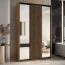 Armadio Mina rovere | Ante scorrevoli con specchio | Ampio spazio | Design moderno | 235,2 x 150 x 60 cm