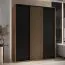 Armadio scorrevole Tharo rovere/nero | Salvaspazio | 235,2 x 200 x 45 cm | Ampia capacità