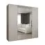 Armadio battente Korab 87 | 2 ante a specchio | Cashmere | Soft-Close | 2 barre appendiabiti | Larghezza 2 m