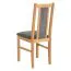Sedia da pranzo Wenden | Imbottitura schiuma T-25 | Tessuto grigio | Faggio massiccio effetto rovere | Altezza seduta 47 cm