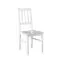 Sedia da pranzo Elista | Stile classico | Legno massiccio di faggio bianco | Robusta e resistente | Seduta 45 cm