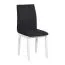 Poltrona in legno massiccio bianco | Seduta imbottita T-25 | Tessuto nero elegante | Altezza sedile 47 cm | Resistente