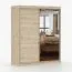Guardaroba scorrevole Galtee 10 | Rovere Artisan | 2 ante con specchio | 6 scomparti | 195 x 160 x 61 cm