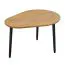 Tavolino da salotto Loue 02 | Rovere massiccio oliato | Gambe nere | 51,5 x 80 x 60 cm