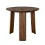 Tavolino rotondo Verzee 04 | Rovere massiccio | Finitura tabacco oliata | 3 gambe | 44 x 51 x 51 cm