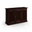Credenza "Guil" 08, pino finlandese, massiccio, color tabacco, maniglie: argento anticato, 3 ante, 91 x 142 x 45 cm