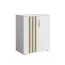Madia Elefsina 01 | Bianco e Rovere Artisan | 2 ante, 2 scomparti | 73 x 60 x 35 cm