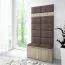 Guardaroba ingresso con panca imbottita | Scarpiera 8 paia | Rovere Sonoma/Marrone scuro | 215 x 100 x 40 cm | 6 ganci | 4 scomparti