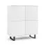 Cassettiera 4 ante Zapopan 94 | 8 scomparti | Bianco | 114 x 100 x 40 cm | Push-to-open | Design moderno