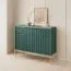 Cassettiera Worthing 03 verde/oro | 83 x 104 x 39 cm | 1 cassetto | Design moderno e funzionale