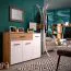 Madia "Brus" 04 | Rovere Artisan/Bianco | 3 ante, 1 cassetto, 4 scomparti | 80,5 x 119 x 33 cm