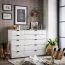 Cassettiera Pecini 01 | Bianco con dettagli neri | 5 cassetti | 95 x 90 x 40 cm