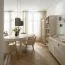 Sedia da pranzo Vejigas 01 | Beige e rovere | Gambe in faggio massiccio | Seduta imbottita melange | 54 x 58 x 85 cm