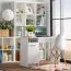 Scrivania Rovat 02 bianco | 3 scomparti | Maniglia grigia | Bordi ABS | 74,5 x 100 x 50 cm