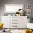 Madia "Bogati" 05 | Bianco lucido | 2 ante | 4 scomparti | 80,5 x 163 x 40 cm