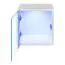 Pensile Volleberg 54 nero/bianco con illuminazione LED | 150 x 250 x 40 cm | Design moderno