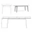 Tavolo da pranzo allungabile Alonnisos 08 grigio | 4 gambe in metallo | Estensione fino a 220 cm | 180 x 90 cm