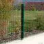 Palo per recinzione Mod. A, Finitura: vernice verde, per recinzioni alte: 43 cm, Lunghezza: 45 cm, Punti di fissaggioe: 3