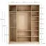 Armadio con ante a libro "Castro" 07, color rovere, 2 ante, 3 barre appendiabiti, incl. illuminazione a LED con sensore di movimento, Sistema "Soft-Close", 175 x 60 x 225 cm
