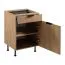 Angolo cottura / Blocco cucina | Colore: rovere Puccini / beige | Larghezza: 2 metri | 5 elementi | Maniglie nere | Compreso pannello di base | Funzione Soft-Close