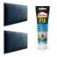 Pannelli imbottiti per tappezzeria 50 x 30 cm | Set 10 pezzi | Velluto blu scuro | Facili da pulire