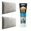 Pannelli imbottiti decorativi | Set 10 pezzi | Grigio velluto | 50 x 30 cm | Facili da pulire