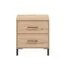 Comodino Sabas 16 | Rovere Artisan | 2 cassetti | Bordi in ABS | 52 x 48 x 40 cm