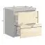Set 2 comodini Dionysos 02 | Rovere Artisan e grigio grafite | 2 cassetti | Bordi ABS | 45,5 x 44 x 35 cm